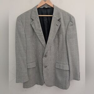 Jos. A. Bank Grey Houndstooth Blazer Sport Coat Size 44R